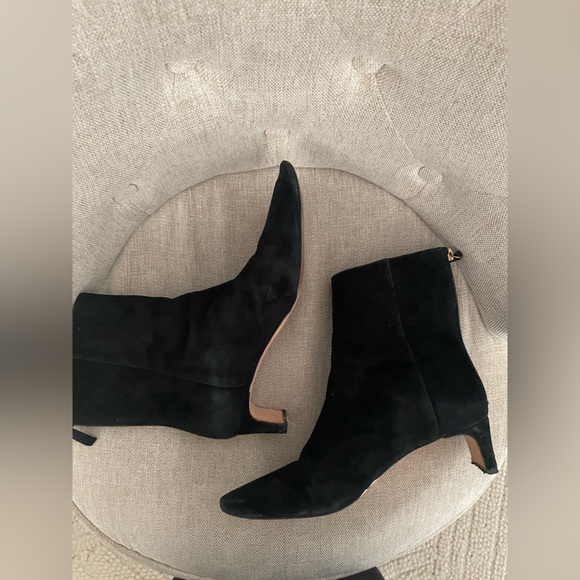 JCrew Black Suede Stevie Heeled Ankle Boot - Picture 1 of 14